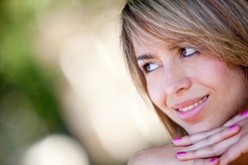 Thoughtful woman portrai