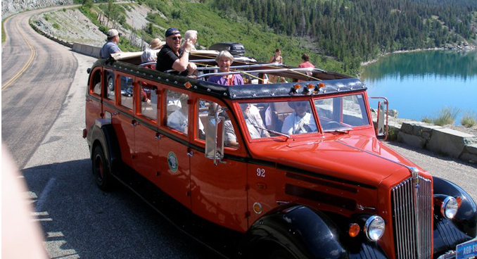 Glacier National Park Red Bus, Courtesy Western Leisure Tours