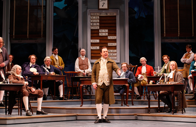 The cast of “1776,” at Ford’s Theatre. Photo by Carol Rosegg.