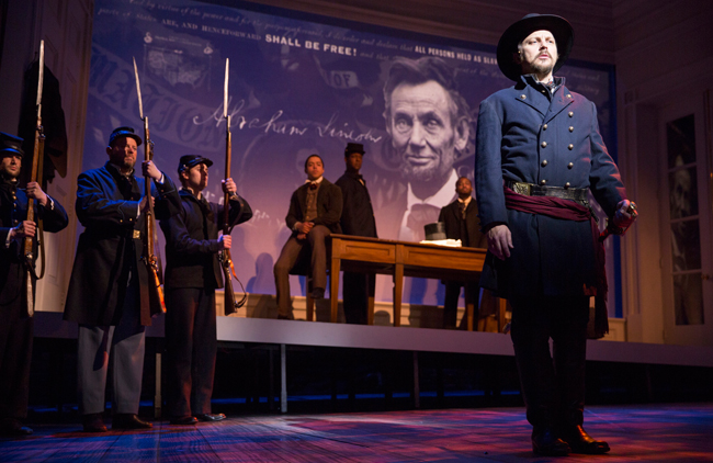 The cast of “Freedom’s Song: Abraham Lincoln and the Civil War,” at Ford’s Theatre. Photo by Scott Suchman.