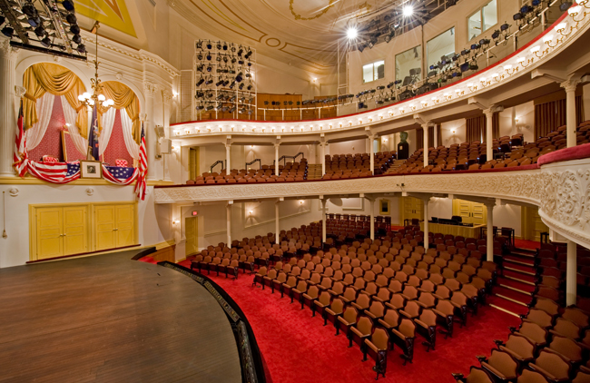 Interior image of historic Ford’s Theatre. Photo © Maxwell MacKenize.