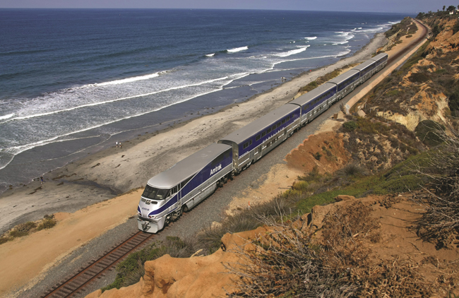 The Pacific Surfliner travels between San Diego, Los Angeles and San Luis Obispo.