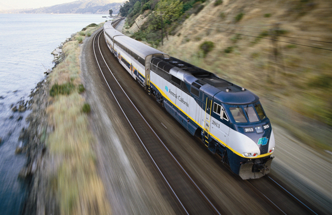The San Joaquin travels between Bakersfield and Oakland/San Francisco.