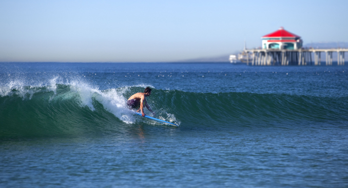 Catching some waves in Surf City USA, Courtesy Visit Huntington Beach