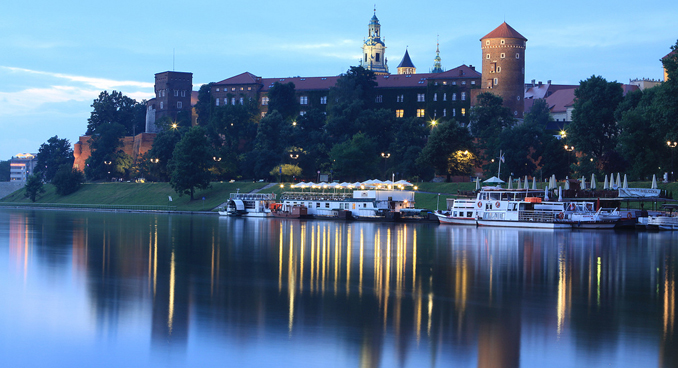 Wawel Castle in Krakow was constructed in the Middle Ages, courtesy Poland Tourist Organization