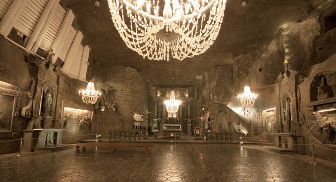 The Wieliczka Salt Mine is a popular tourist attraction in Poland, courtesy Poland Tourist Organization