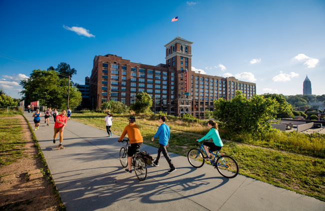Stroll along Atlanta’s BeltLine for shopping and dining at Ponce City Market. All photos courtesy Georgia Tourism