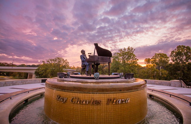 Visit Albany’s Ray Charles Memorial and other music heritage sites. All photos courtesy Georgia Tourism