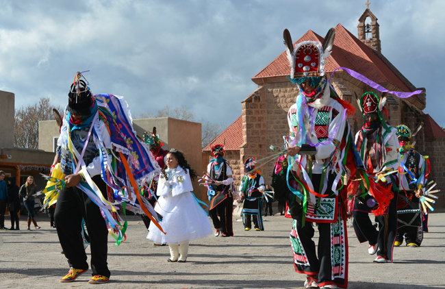 Dancers at the Ohkay Owingeh pueblo in Northern New Mexico, courtesy Visit Santa Fe