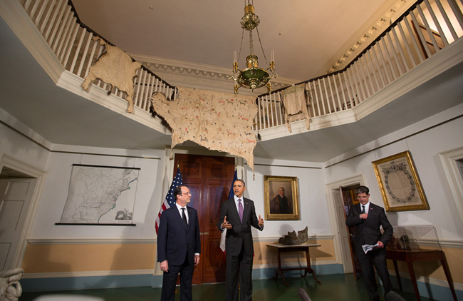 President Obama on a visit to Monticello, courtesy Monticello