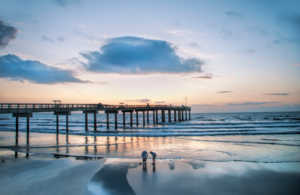 beach pier at sunrise, courtesy St. Augustine, Ponte Vedra and the Beaches CVB