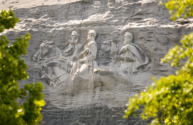 The Confederate Memorial Carving on Stone Mountain at Stone Mountain Park, courtesy Explore Gwinnett