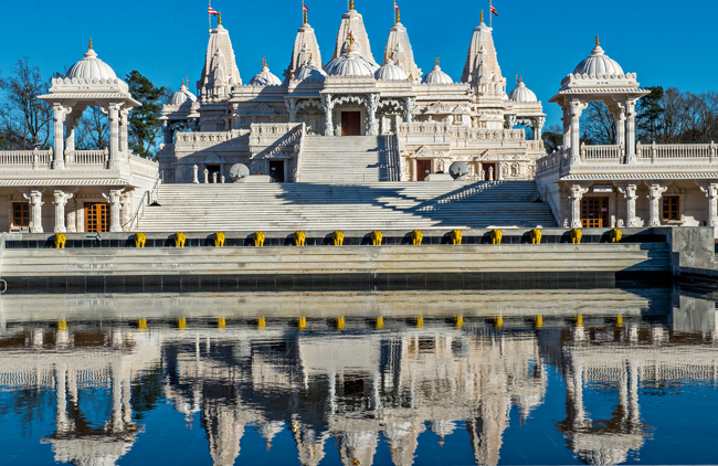 BAPS Shri Swaminarayan Mandir Hindu Temple in Gwinnett County is the largest Hindu Temple in the United States, courtesy Explore Gwinnett