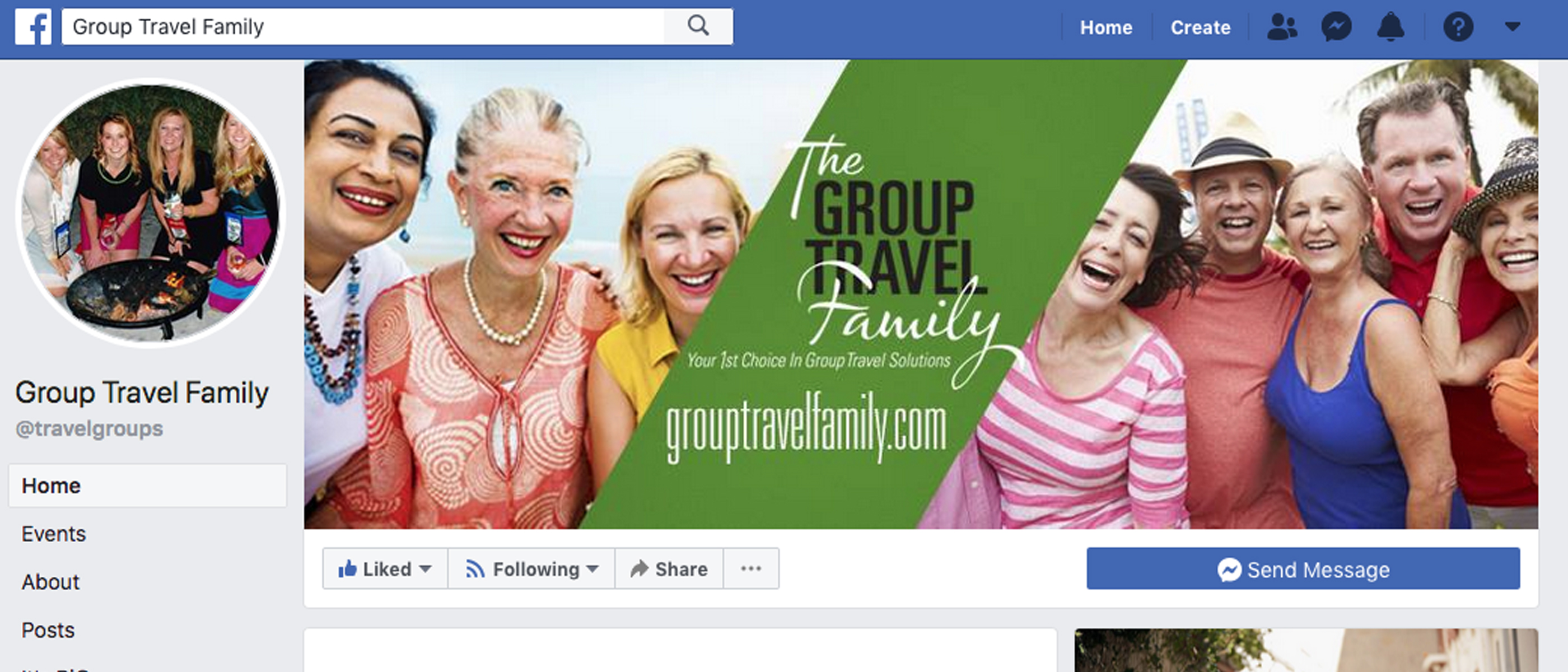 travel group social media