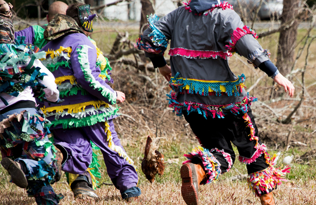 The Courir de Mardi Gras – a traditional, rural Mardi Gras in St. Landry Parish, Louisiana.