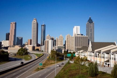 Freeway into Downtown